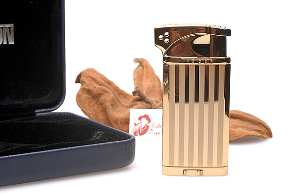 TYCOON Jet Piezo Gold Stripes Pfeifenfeuerzeug